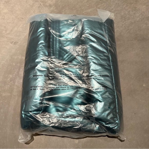 Brand New Victoria's Secret Puffer Tote in Teal Blue Green - Picture 6 of 7